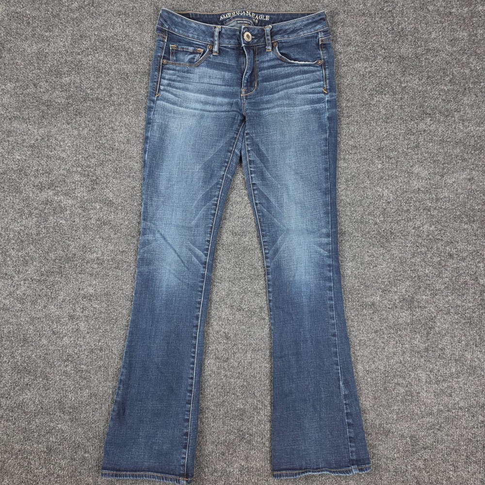 American Eagle Skinny Kick Jeans Womens 8 Super Stretch Dark Wash Dark Wash Blue